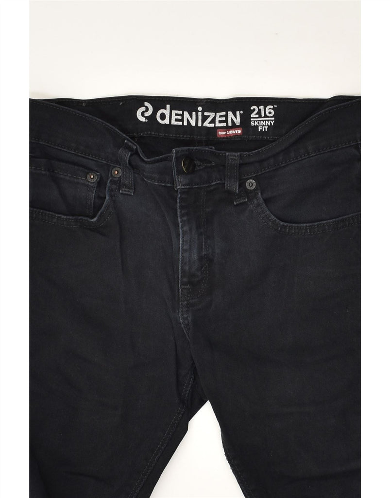 DENIZEN BY LEVI'S Boys 216 Skinny Jeans 11-12 Years W27 L27  Black Cotton | Vintage Denizen By Levi's | Thrift | Second-Hand Denizen By Levi's | Used Clothing | Messina Hembry 