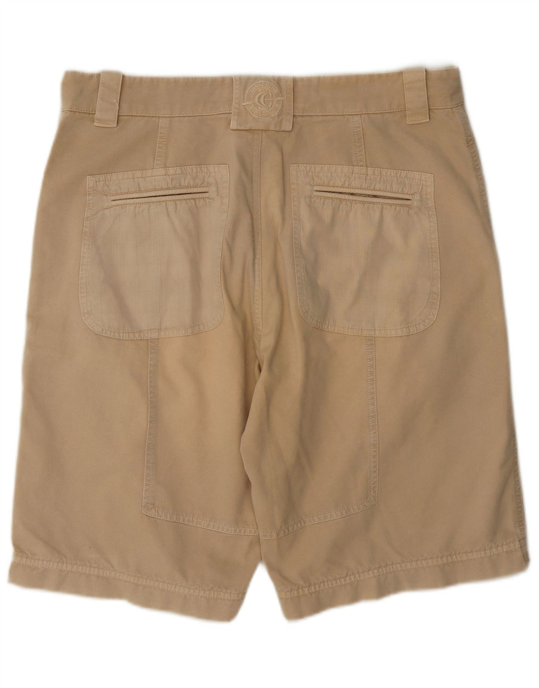 Vintage Mens Graphic Chino Shorts W36 Large Beige