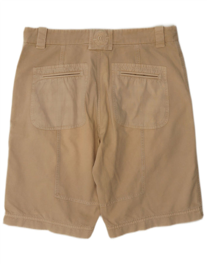 Vintage Mens Graphic Chino Shorts W36 Large Beige