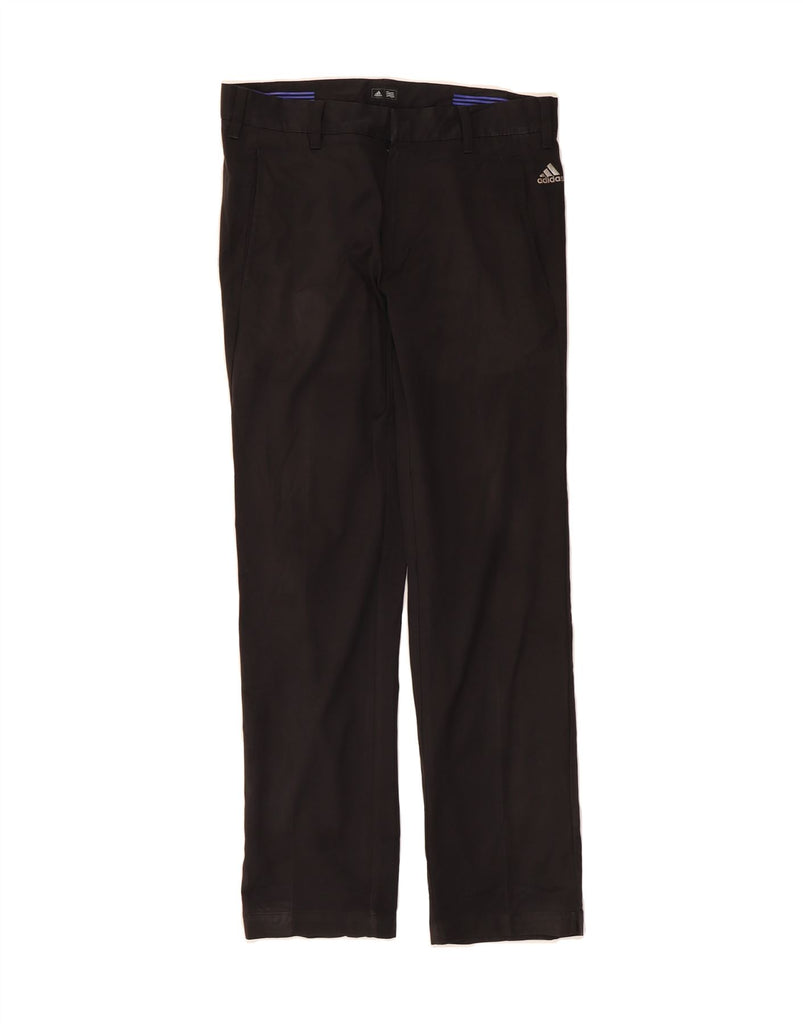 ADIDAS Womens Straight Chino Trousers W30 L30 Black Polyester Vintage Adidas and Second-Hand Adidas from Messina Hembry 