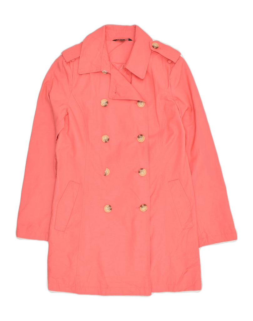 RALPH LAUREN Womens Double Breasted Trench Coat UK 10 Small Pink | Vintage Ralph Lauren | Thrift | Second-Hand Ralph Lauren | Used Clothing | Messina Hembry 