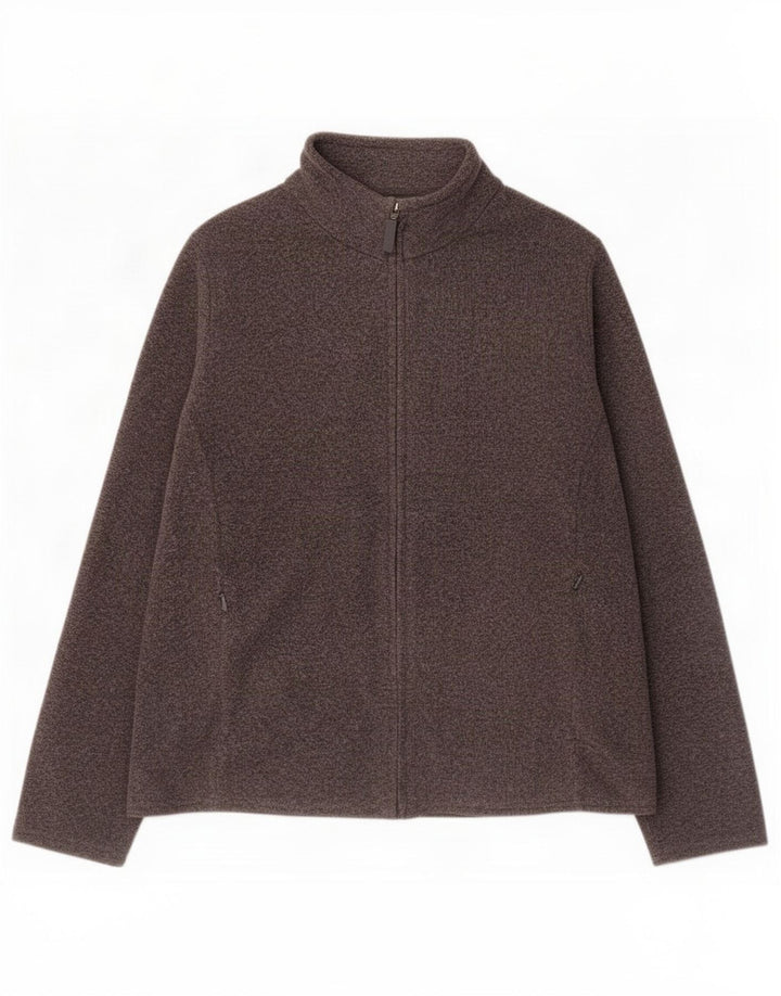 Marks & Spencer Womens Fleece Jacket UK 18 XL Grey Polyester