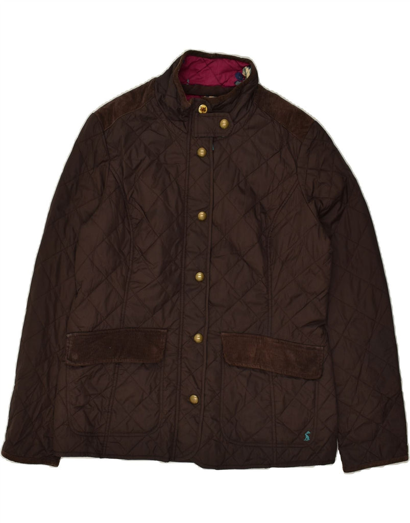 JOULES Womens Quilted Jacket UK 16 Large Brown Polyester | Vintage Joules | Thrift | Second-Hand Joules | Used Clothing | Messina Hembry 