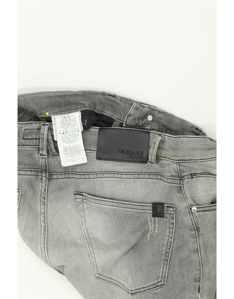 TRUSSARDI Mens Slim Jeans W33 L31 Grey Cotton Vintage Trussardi and Second-Hand Trussardi from Messina Hembry 