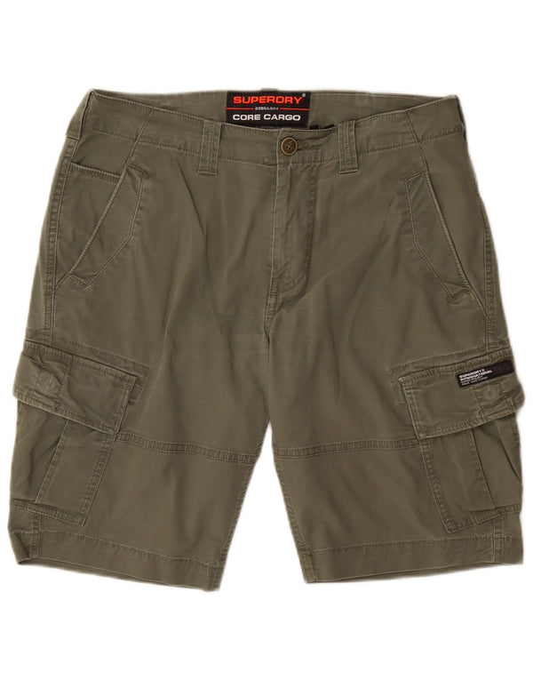 Superdry Mens Cargo Shorts W32 Medium Khaki Cotton