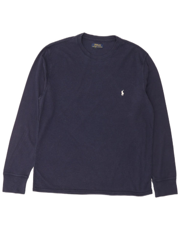Polo Ralph Lauren Mens Top Long Sleeve Medium Navy Blue