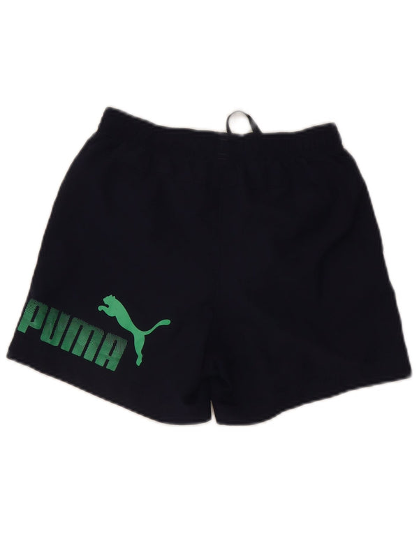 Puma Boys Sport Shorts 11-12 Years Navy Blue Polyester