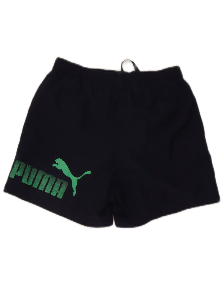 Puma Boys Sport Shorts 11-12 Years Navy Blue Polyester
