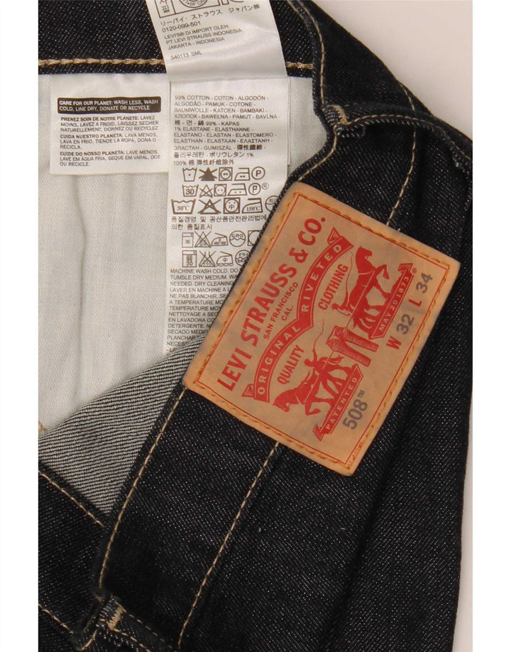 Levi's Mens 508 Slim Jeans W32 L34 Navy Blue Cotton