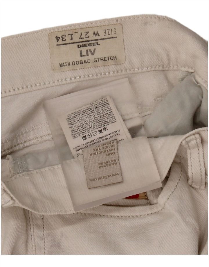 DIESEL Womens Liv Slim Straight Jeans W27 L24 White Cotton