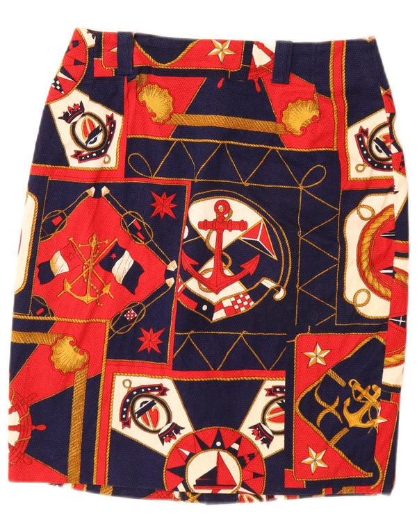 LES COPAINS Womens Pencil Skirt IT 42 Medium W26 Navy Blue