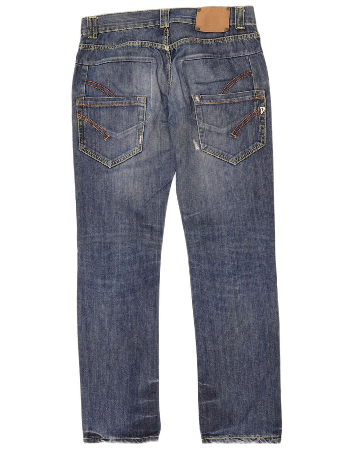 Dondup Womens Stan Dart Straight Jeans W29 L32 Blue Cotton
