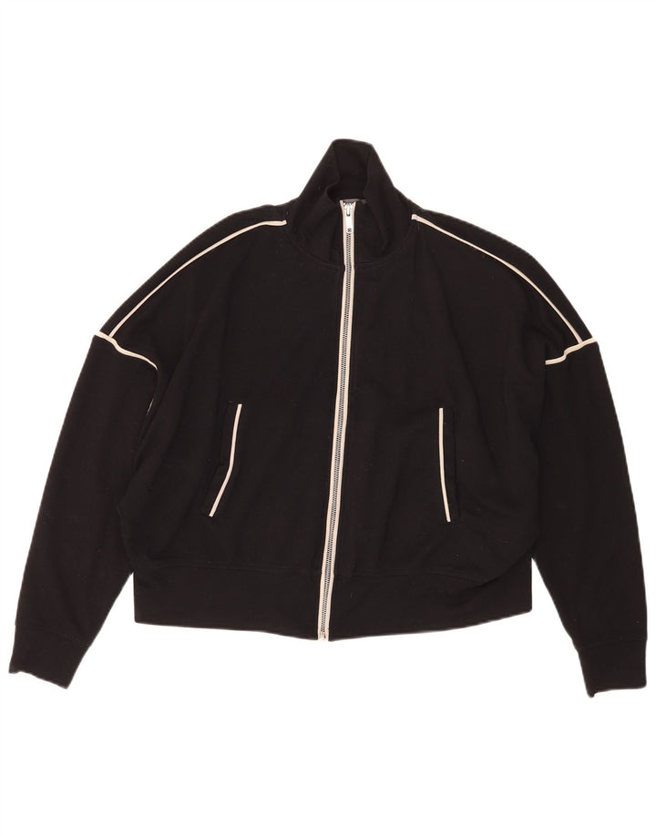 MINT VELVET Womens Tracksuit Top Jacket UK 16 Large Black Colourblock