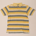 CHAPS Mens Polo Shirt Medium Yellow Striped Cotton Vintage Chaps and Second-Hand Chaps from Messina Hembry 