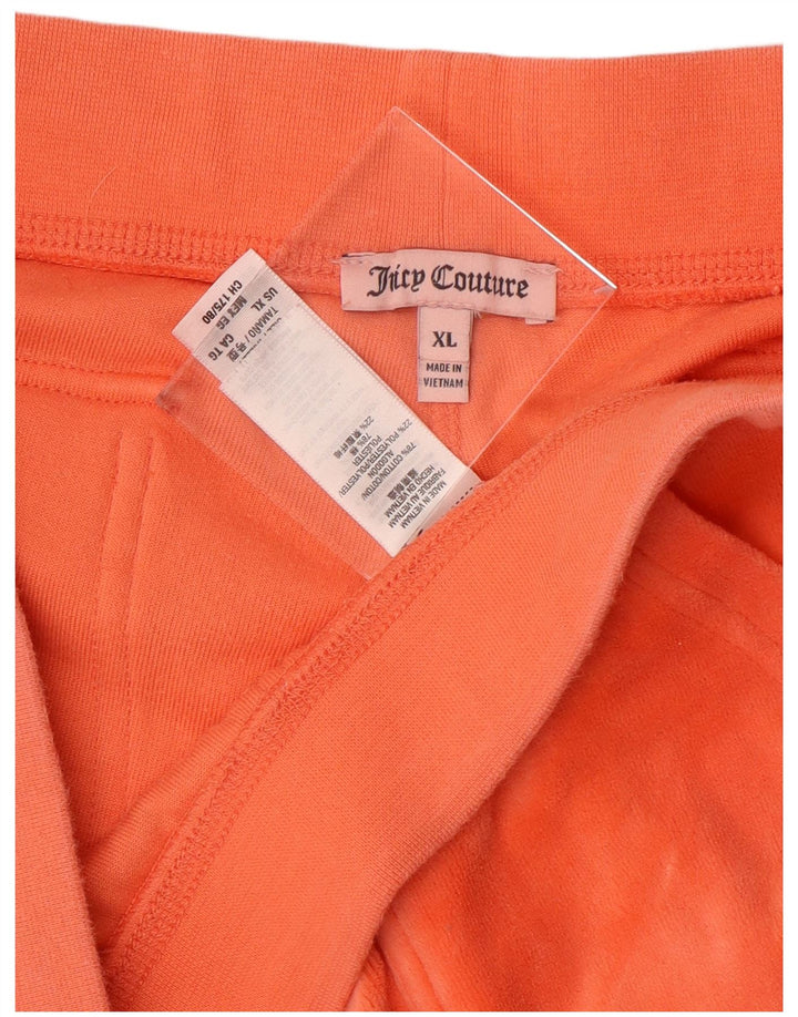 JUICY COUTURE Womens Tracksuit Trousers UK 18 XL  Orange Cotton
