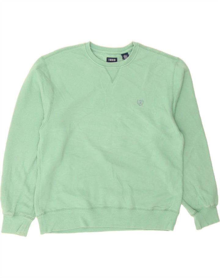 IZOD Mens Sweatshirt Jumper Medium Green Cotton Vintage Izod and Second-Hand Izod from Messina Hembry 