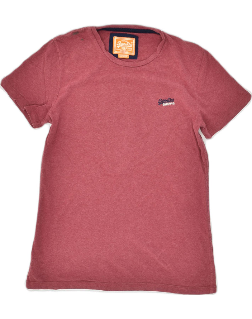 SUPERDRY Mens T-Shirt Top Medium Maroon Cotton | Vintage Superdry | Thrift | Second-Hand Superdry | Used Clothing | Messina Hembry 