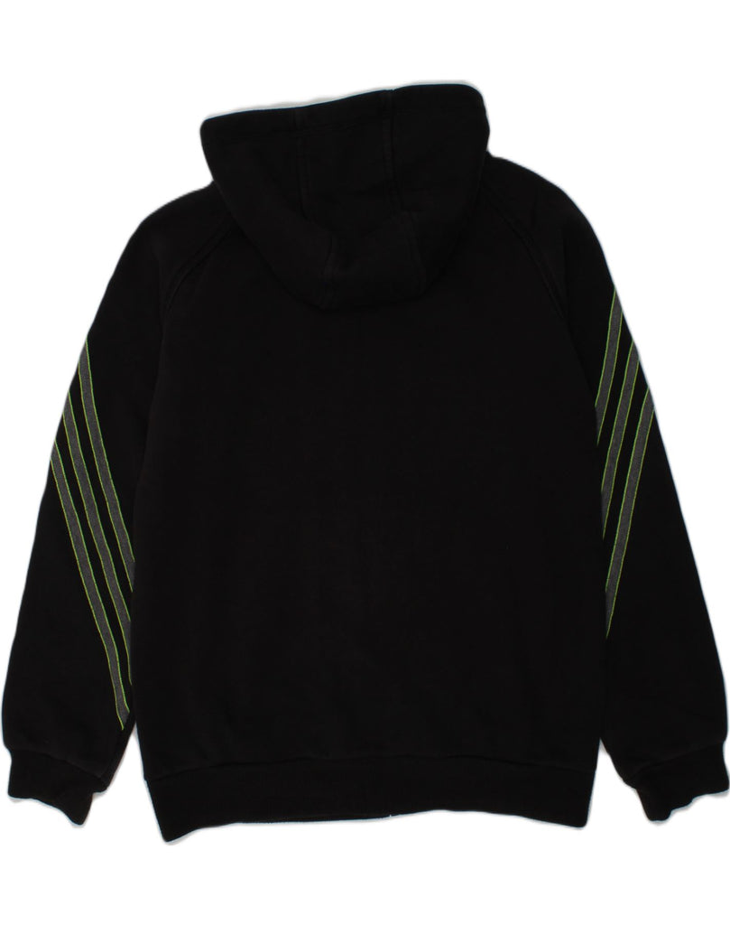 ADIDAS Boys Zip Hoodie Sweater 11-12 Years Black Cotton | Vintage Adidas | Thrift | Second-Hand Adidas | Used Clothing | Messina Hembry 