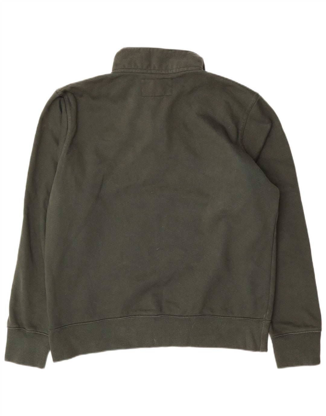 Jack Wills Mens Classic Fit Zip Neck Sweatshirt Jumper Medium Khaki Cotton
