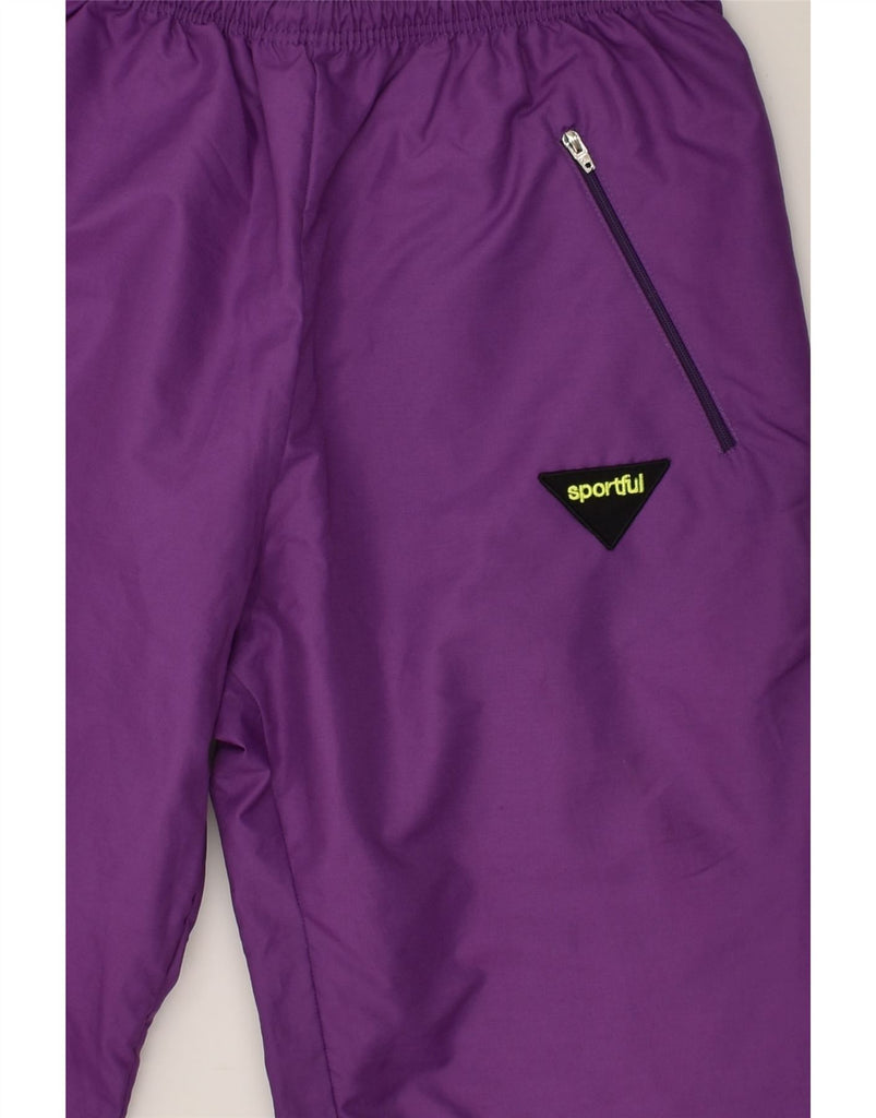 VINTAGE Mens Tracksuit Trousers IT 46 Small Purple Polyester | Vintage Vintage | Thrift | Second-Hand Vintage | Used Clothing | Messina Hembry 