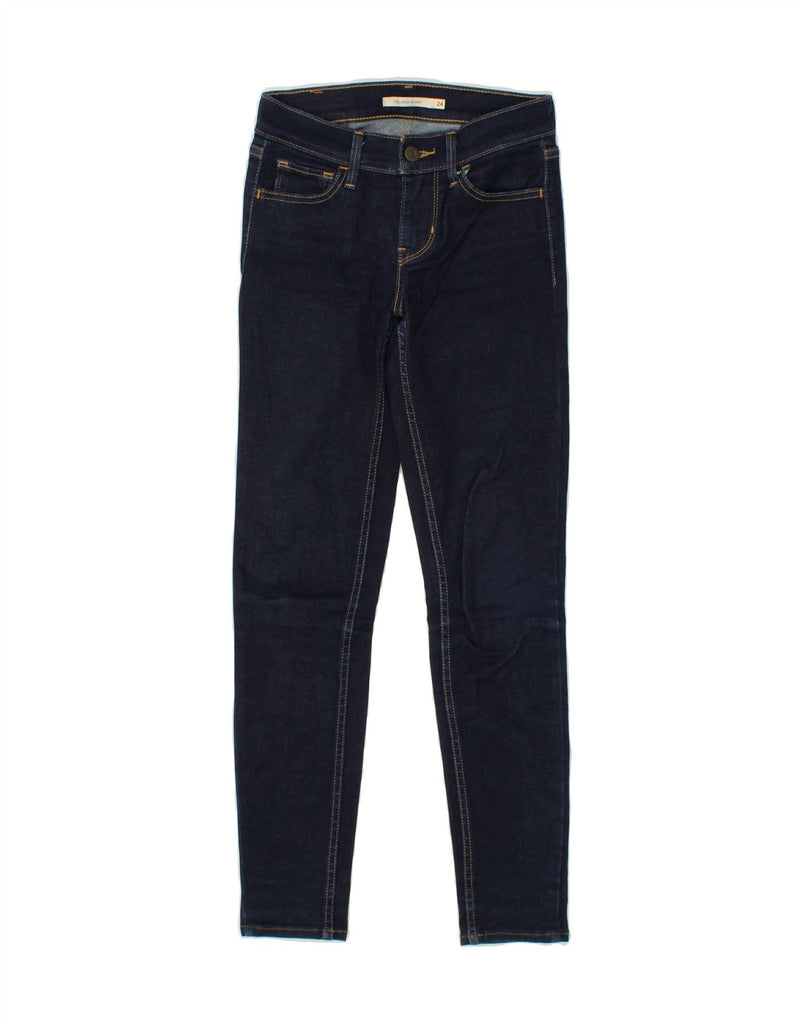 LEVI'S Womens 710 Super Skinny Jeans W24 L26 Navy Blue Cotton Vintage Levi's and Second-Hand Levi's from Messina Hembry 