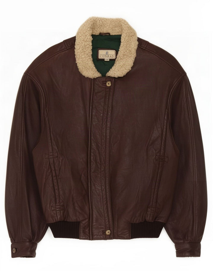 Conrad Womens Leather Jacket IT 48 XL Brown