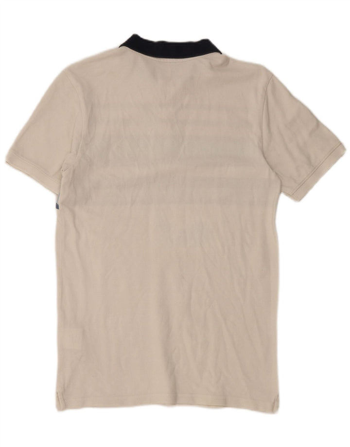 TIMBERLAND Mens Slim Fit Polo Shirt Small White Striped