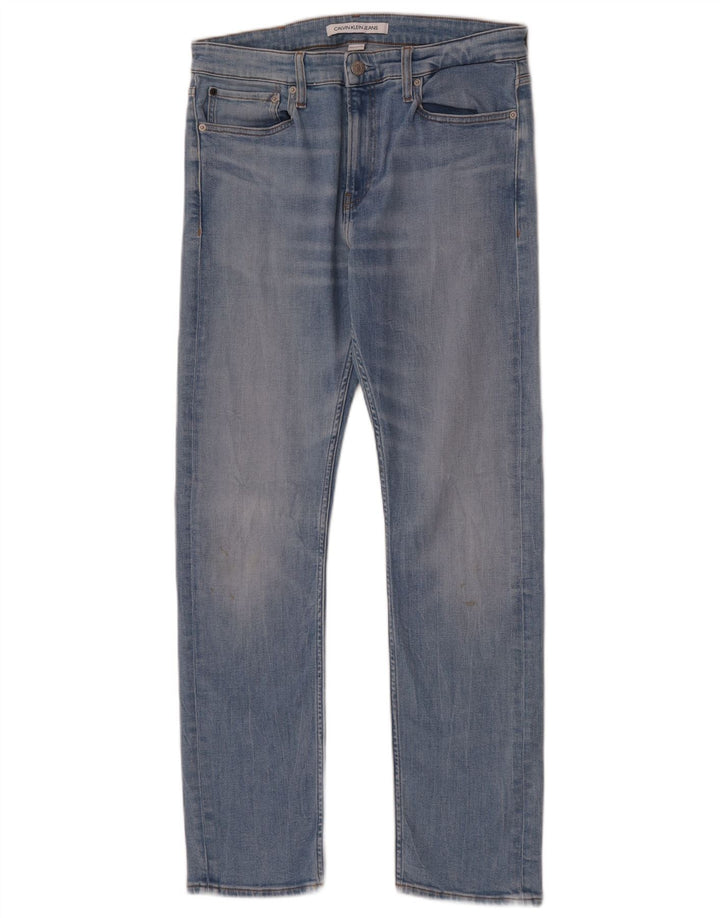 Calvin Klein Mens Slim Jeans W32 L32 Blue Cotton