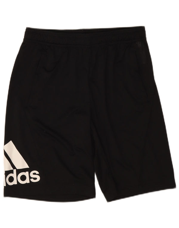 Adidas Boys Climacool Graphic Sport Shorts 15-16 Years XL Black Polyester