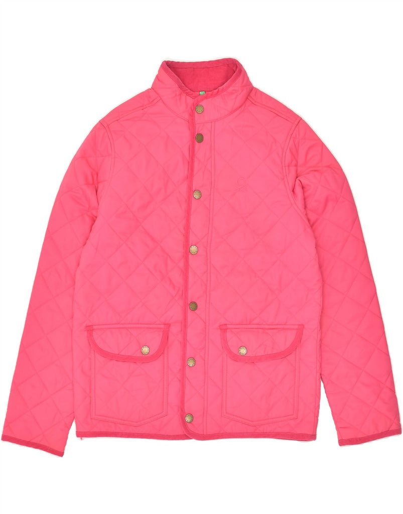 BENETTON Girls Quilted Jacket 13-14 Years 3XL Pink Polyamide | Vintage Benetton | Thrift | Second-Hand Benetton | Used Clothing | Messina Hembry 