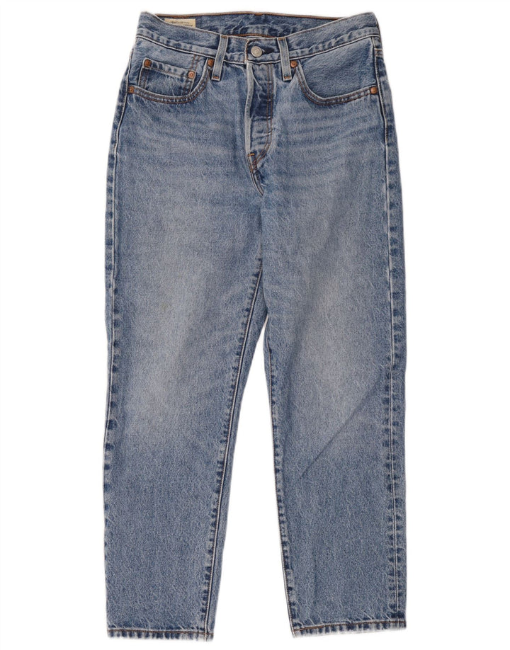 Levi's Womens 501 Straight Jeans W26 L26 Blue Cotton
