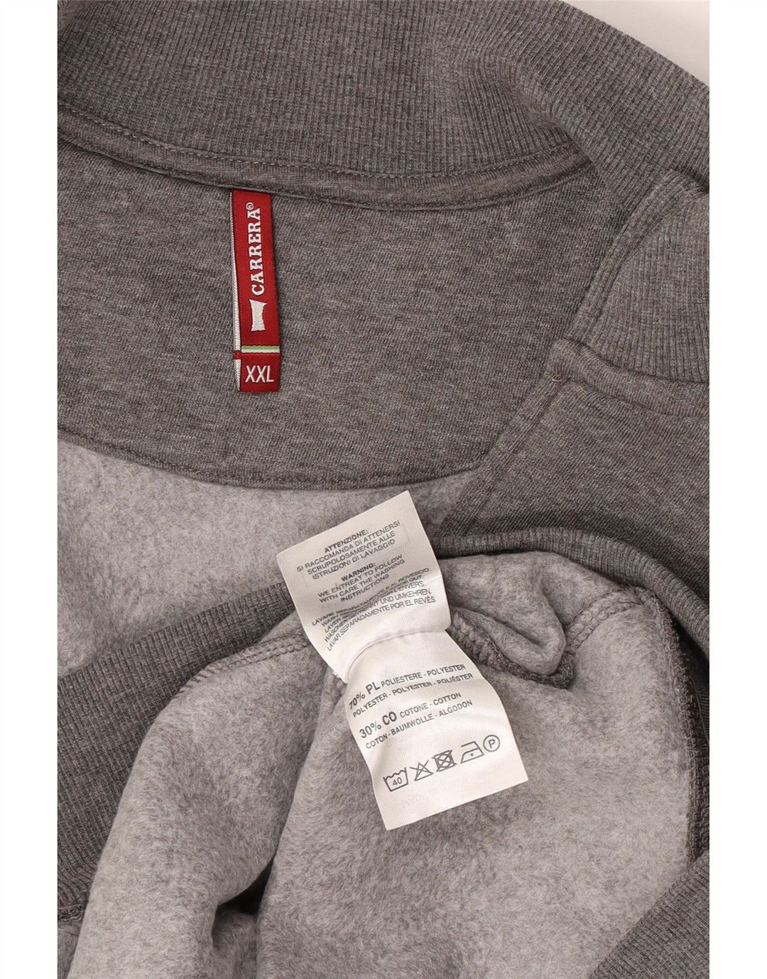 Carrera Mens Tracksuit Top Jacket 2XL Grey Polyester