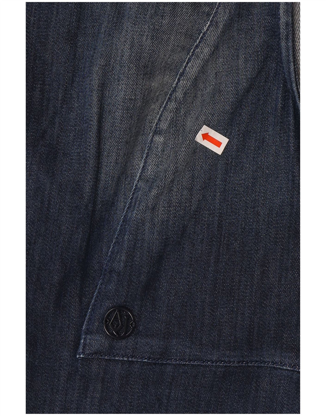 Armani Jeans Womens Sleeveless Denim Dress US 40 Small Blue Cotton