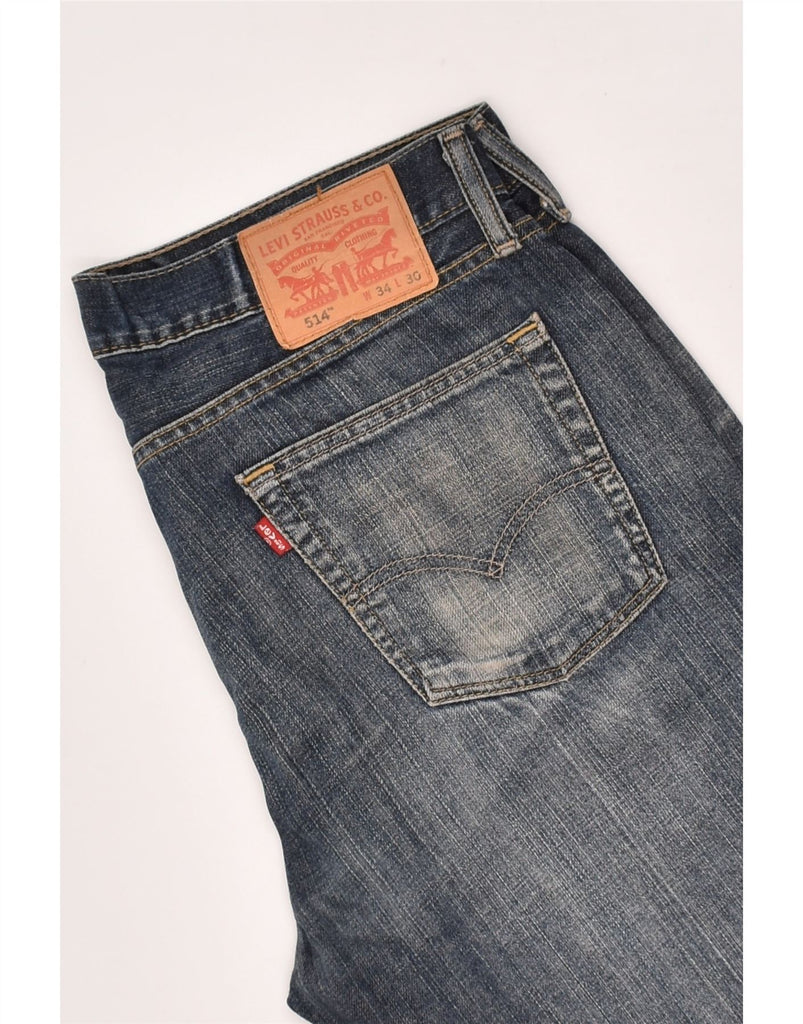 LEVI'S Mens 514 Straight Jeans W34 L26 Blue Cotton | Vintage Levi's | Thrift | Second-Hand Levi's | Used Clothing | Messina Hembry 