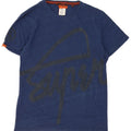 Superdry Mens Graphic T-Shirt Top Large Navy Blue Cotton
