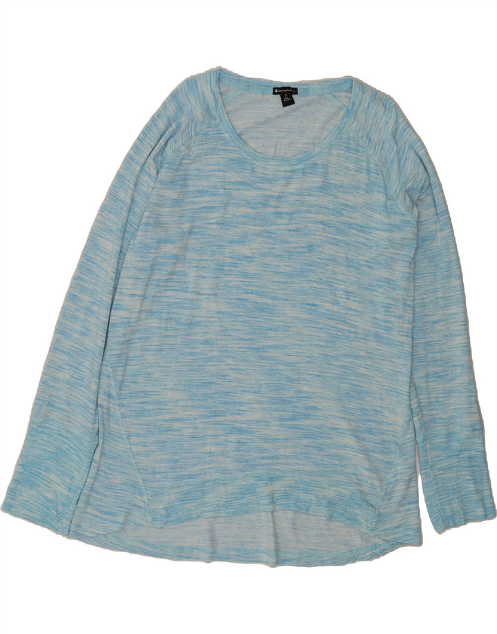 CHAMPION Mens Top Long Sleeve XL Blue Flecked Rayon Vintage Champion and Second-Hand Champion from Messina Hembry 