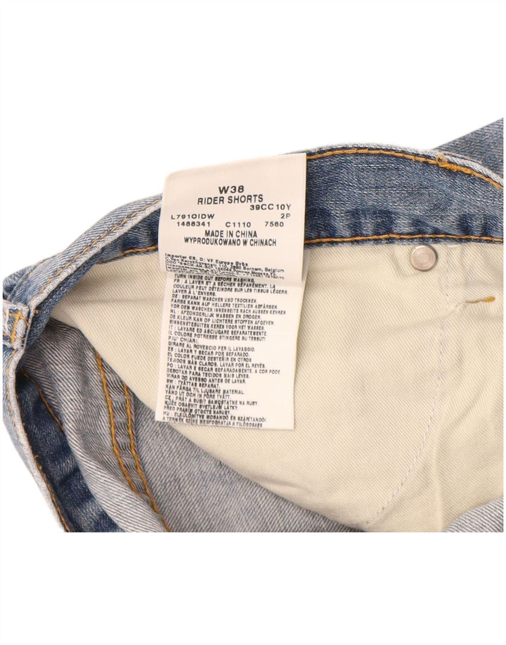 Lee Womens Rider Denim Shorts W38 XL Blue Cotton