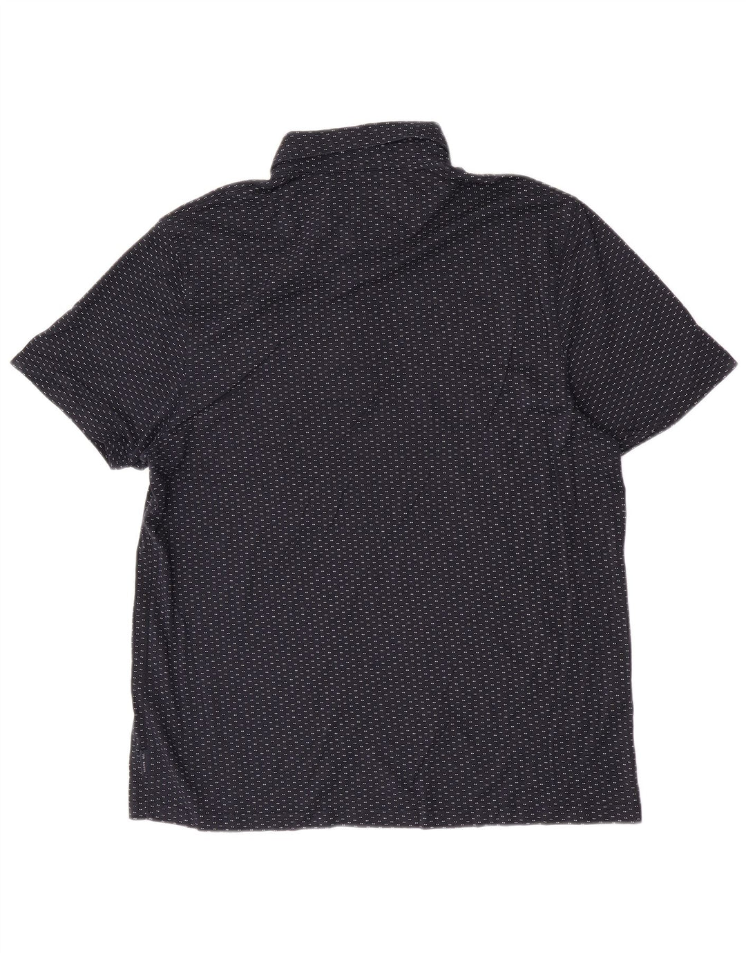 Ted Baker Mens Polo Shirt Size 6 2XL Navy Blue Spotted Cotton