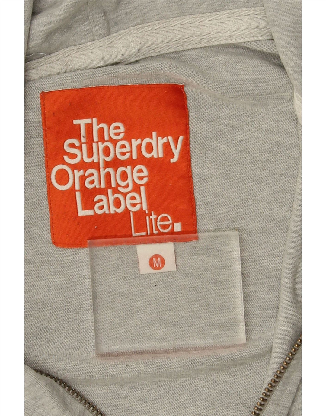 Superdry Mens Zip Hoodie Sweater Medium Grey Cotton