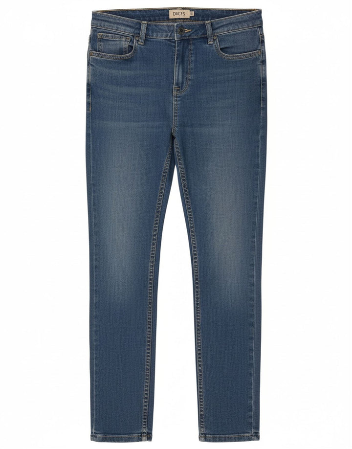 DACK'S Womens Slim Jeans IT 42 Medium W30 L28 Blue Cotton