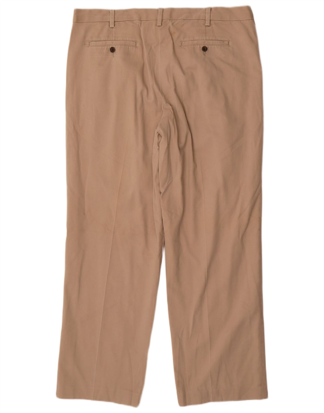 Eddie Bauer Mens Straight Chino Trousers W40 L32 Beige Cotton