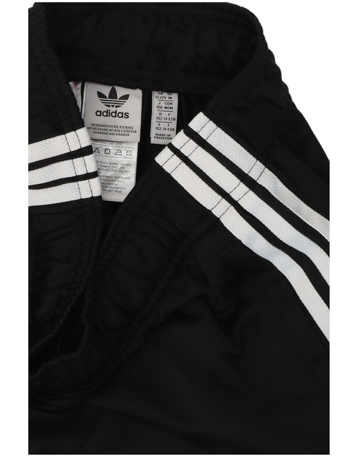Adidas Boys Tracksuit Trousers Joggers 11-12 Years  Black Polyester