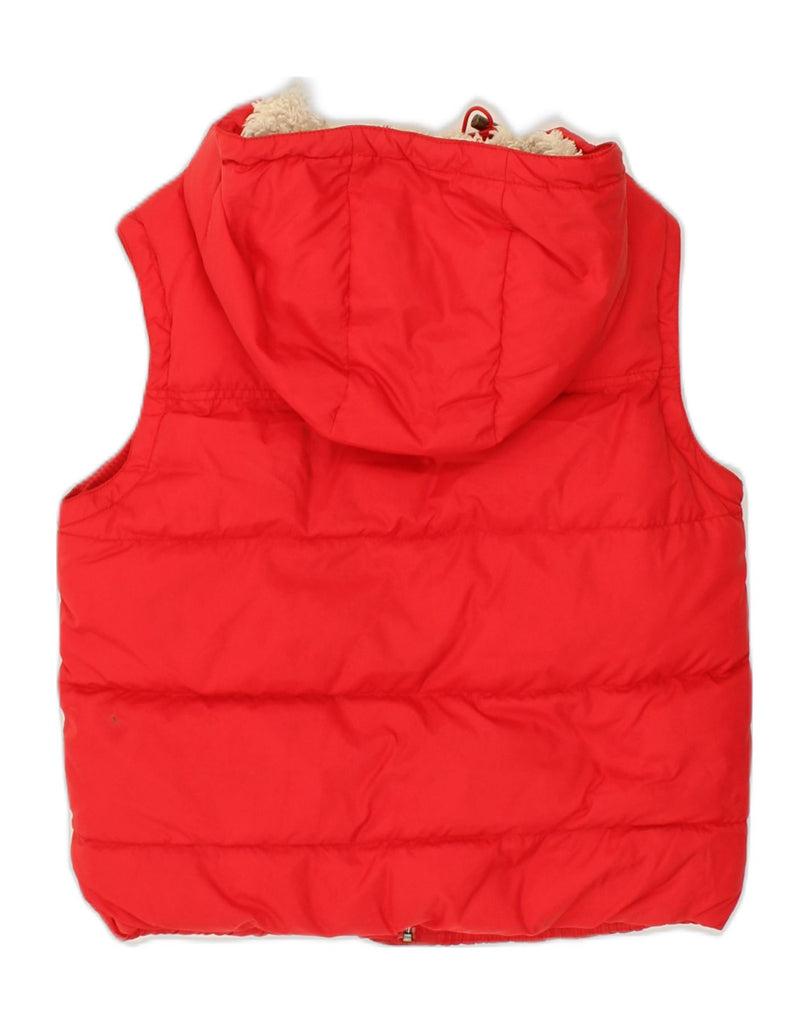 JACK WILLS Womens Sherpa Hooded Padded Gilet UK 8 Small Red Nylon | Vintage Jack Wills | Thrift | Second-Hand Jack Wills | Used Clothing | Messina Hembry 