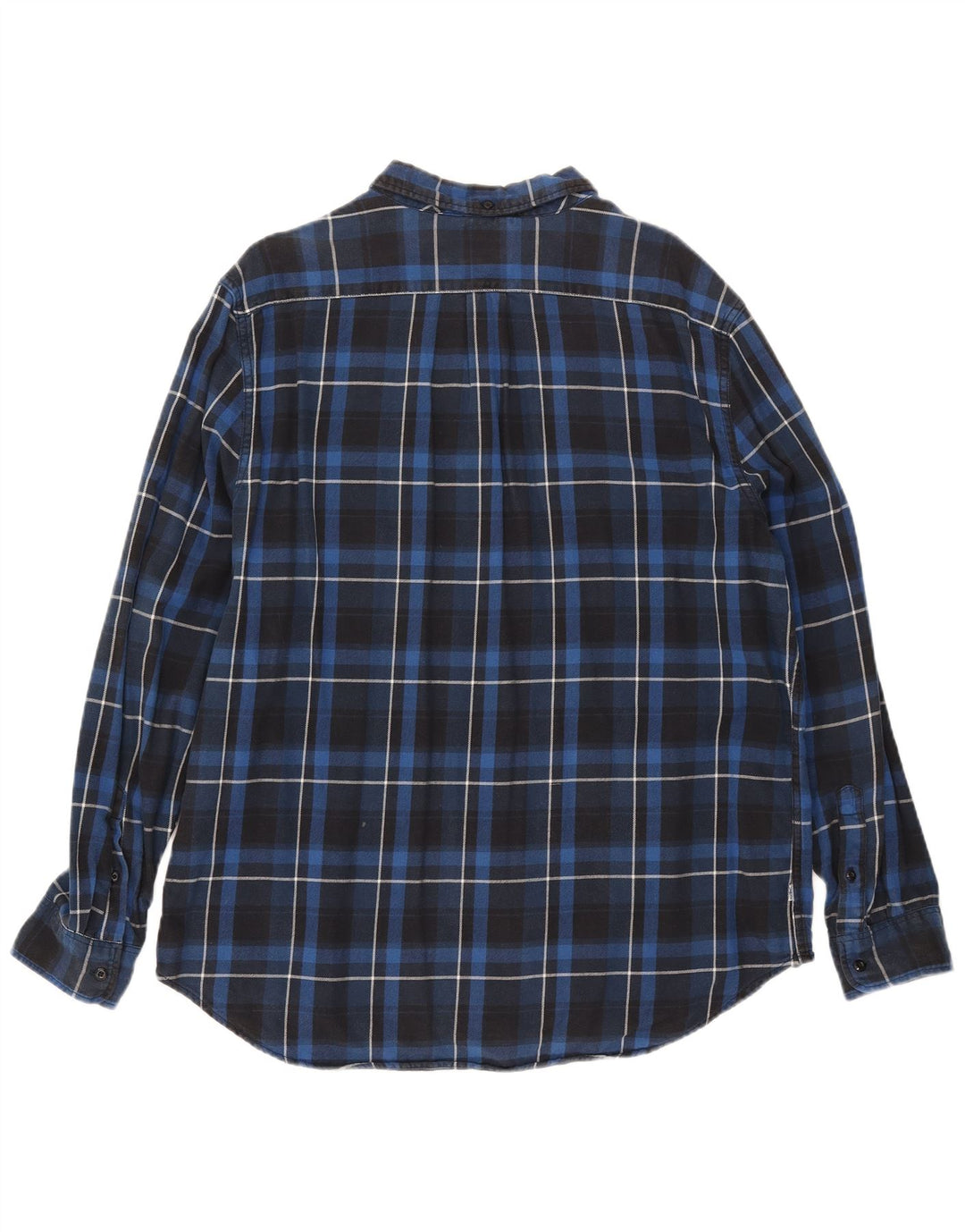 Levi's Mens Slim Fit Flannel Shirt 2XL Navy Blue Check Cotton