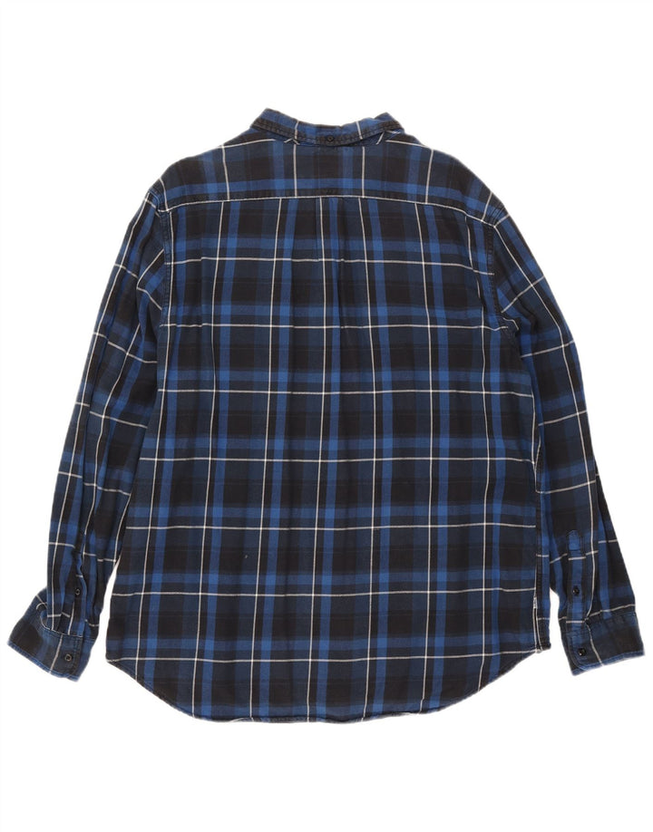 Levi's Mens Slim Fit Flannel Shirt 2XL Navy Blue Check Cotton