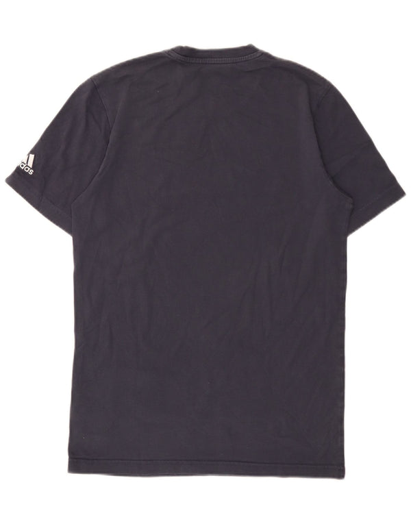 Adidas Mens Graphic T-Shirt Top XS Navy Blue Cotton