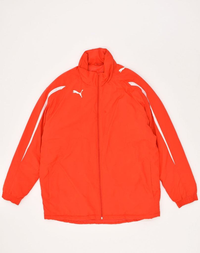 PUMA Mens Loose Fit Padded Coat UK 40 Large Red Polyester | Vintage Puma | Thrift | Second-Hand Puma | Used Clothing | Messina Hembry 