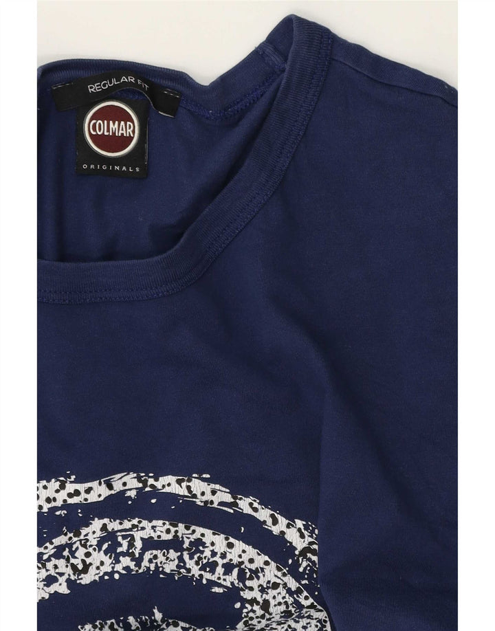 Colmar Mens Regular Fit Graphic T-Shirt Top Medium Blue
