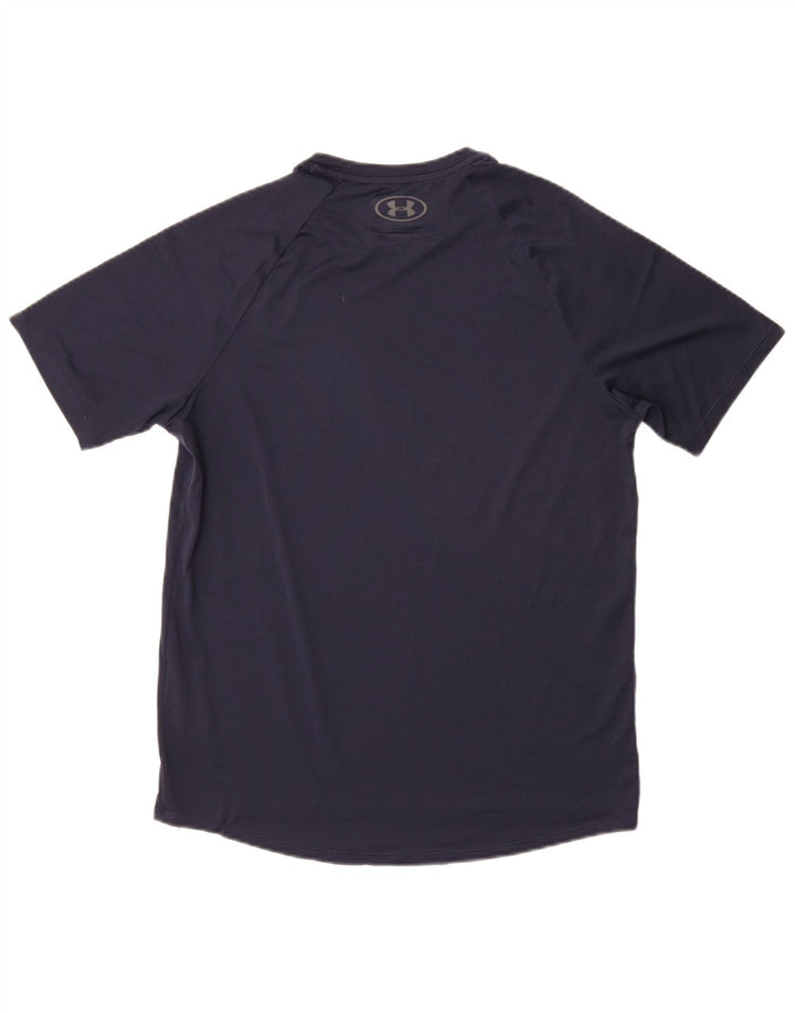 Under Armour Mens T-Shirt Top Small Navy Blue Polyester