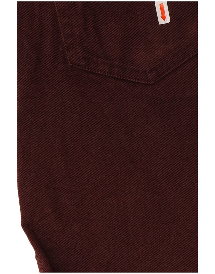 PIERRE CARDIN Mens Straight Jeans W33 L34 Maroon Cotton
